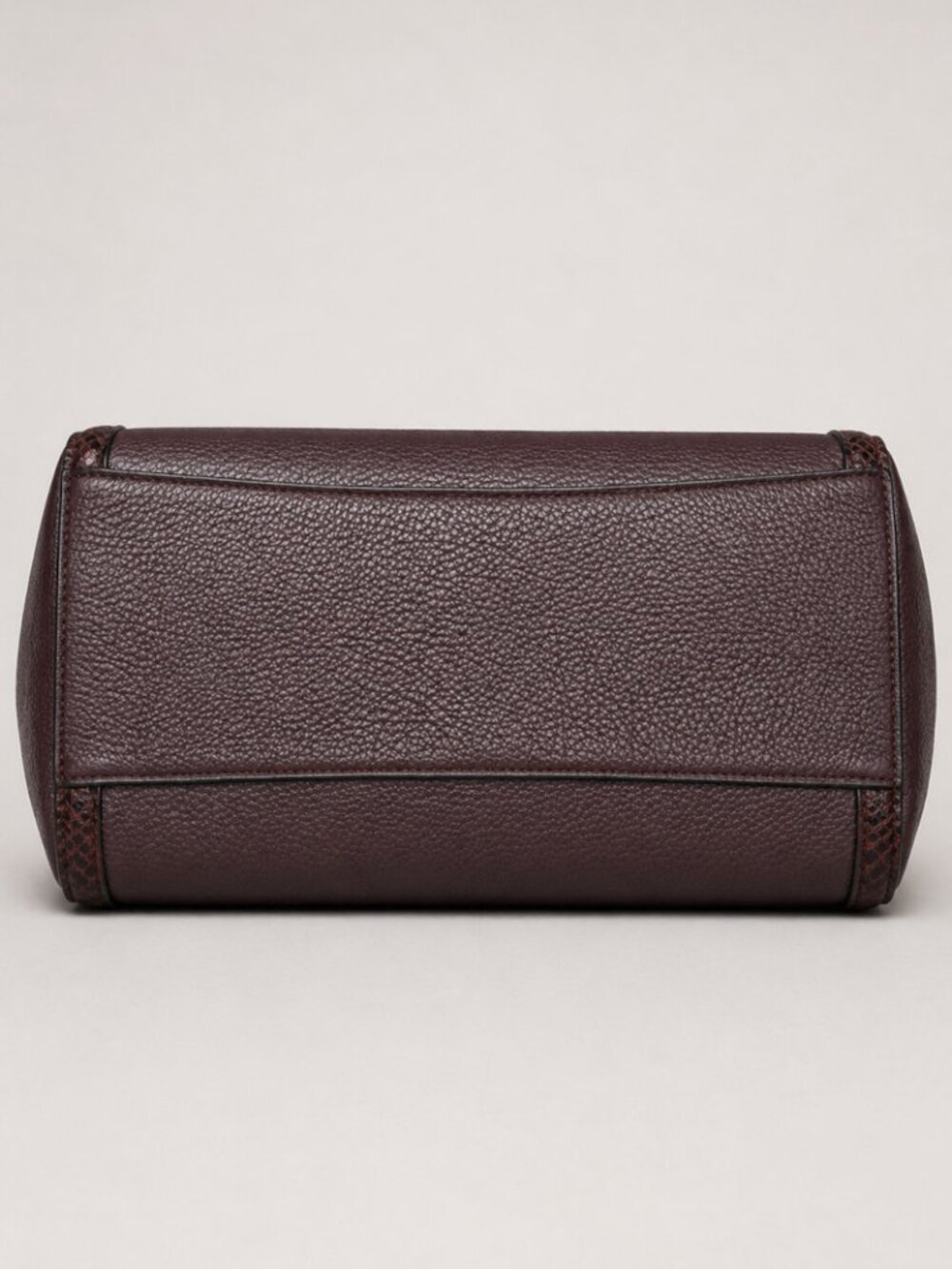 COACH Kristy Shoulder Bag Leather Snake-Embossed Brown Crimson Tote C6830 - Picture 8 of 11